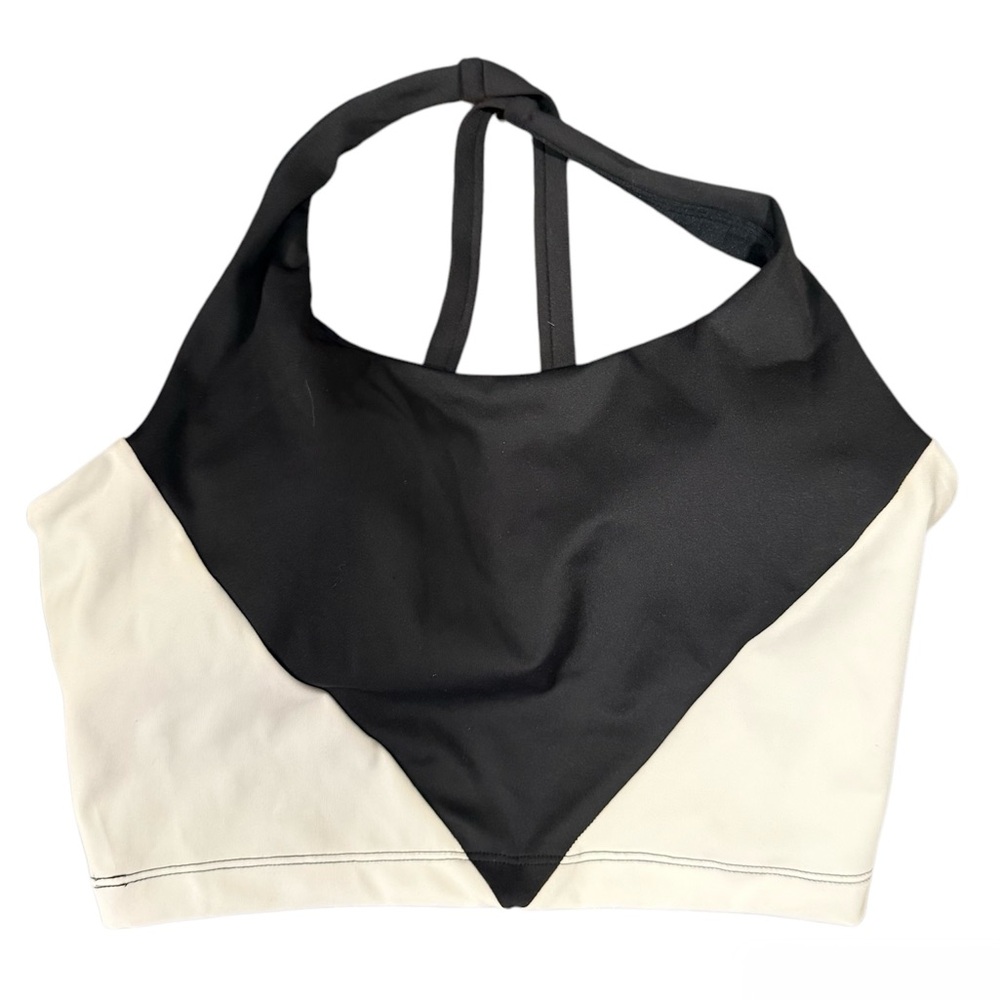 Marika Cycle House Black and White Sports Bra, size Small NWT